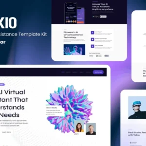 AI Virtual Assistance App Elementor Template Kit – Tolkio