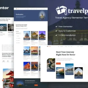 Tour & Travel Agency Elementor Template Kit – Travelplan