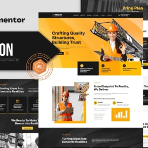 Construction Elementor Template Kit – Trigon
