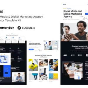 Social Media & Digital Marketing Agency Elementor Template Kit – Valid