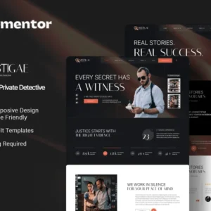 Investigators Private Detective Elementor Template Kit – Vestigae