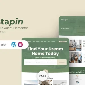 Real Estate Agent Elementor Template Kit – Vistapin