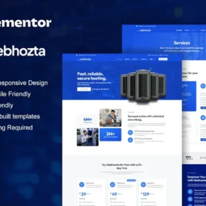 Hosting Service Elementor Template Kit – WebHozta