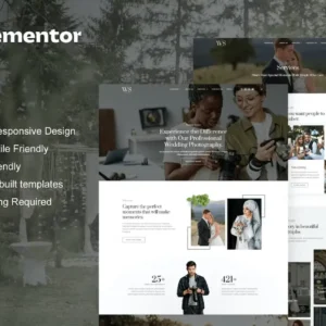 Wedding Photography Service Elementor Template Kit – Wedshot