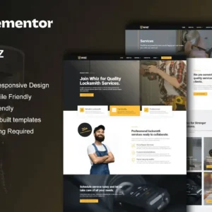 Locksmith & Key Maker Services Elementor Pro Template Kit – Whiz