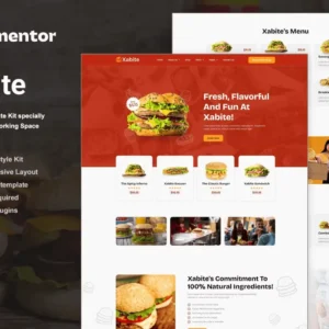 Burger Fast Food Elementor Template Kit – Xabite