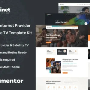 Internet Provider & Satellite TV Template Kit – Zeinet