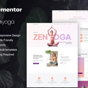 Yoga & Meditation Elementor Template Kit – ZenYoga