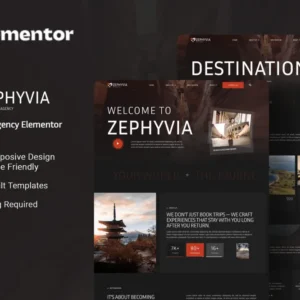 Travel Tour Agency Elementor Template Kit – Zephyvia