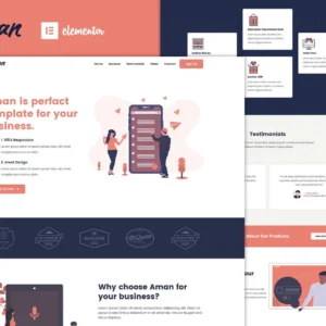 One Page Elementor Template Kit – Aman