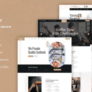 Restaurant & Cafe Elementor Template Kit – Chefmaster