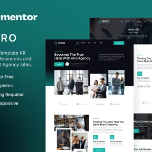 Human Resources & Recruitment Agency Elementor Template Kit – Hiro