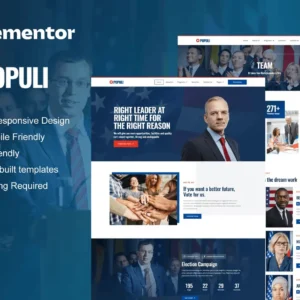 Politician Elementor Template Kit – Populi