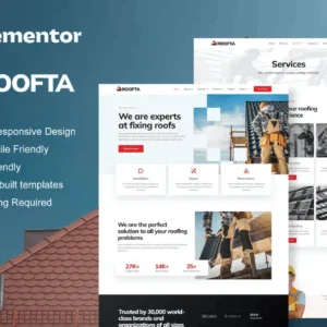 Roofing Services Elementor Template Kit – Roofta