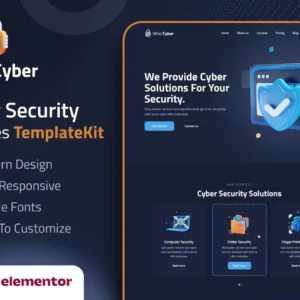Cyber Security Elementor Template Kit – WhizCyber