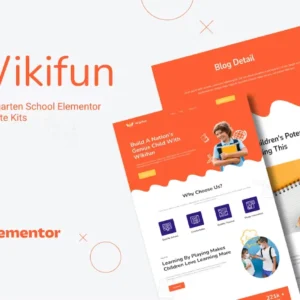Kindergarten School Elementor Template Kit – Wikifun